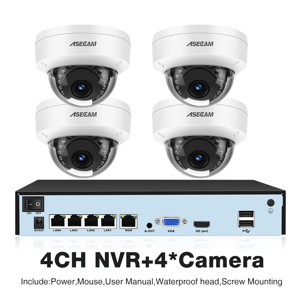 4CH NVR and 4 Camera