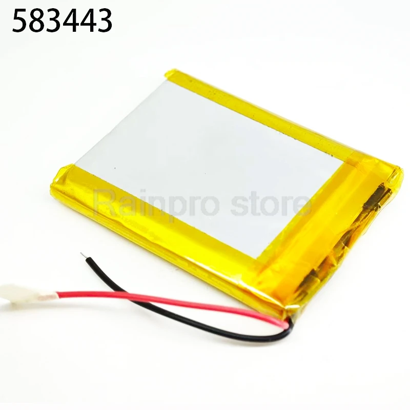 1 Uds 3,7 V batería de polímero de litio 583443 para navegador GPS electrónico para perros MP4MP5 Altavoz Bluetooth 900mAh - imagen 2