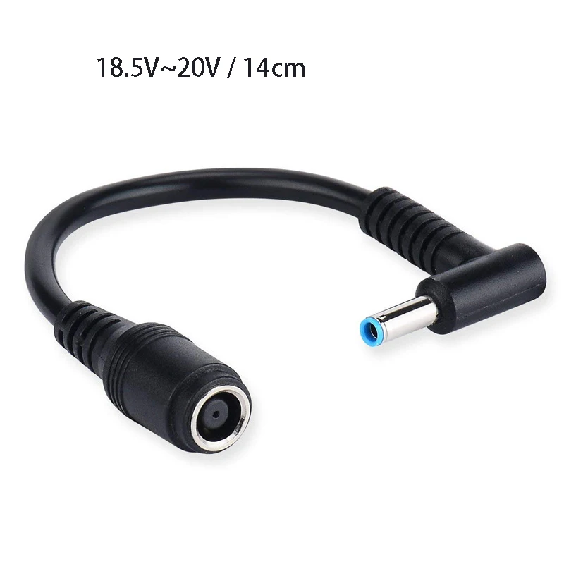 Cable de conversión para ordenador portátil HP Dell, Cable de alimentación 7,4x5,0 hembra a 4,5x3,0 macho, adaptador de enchufe de codo, línea de fuente de alimentación para portátil - imagen 3