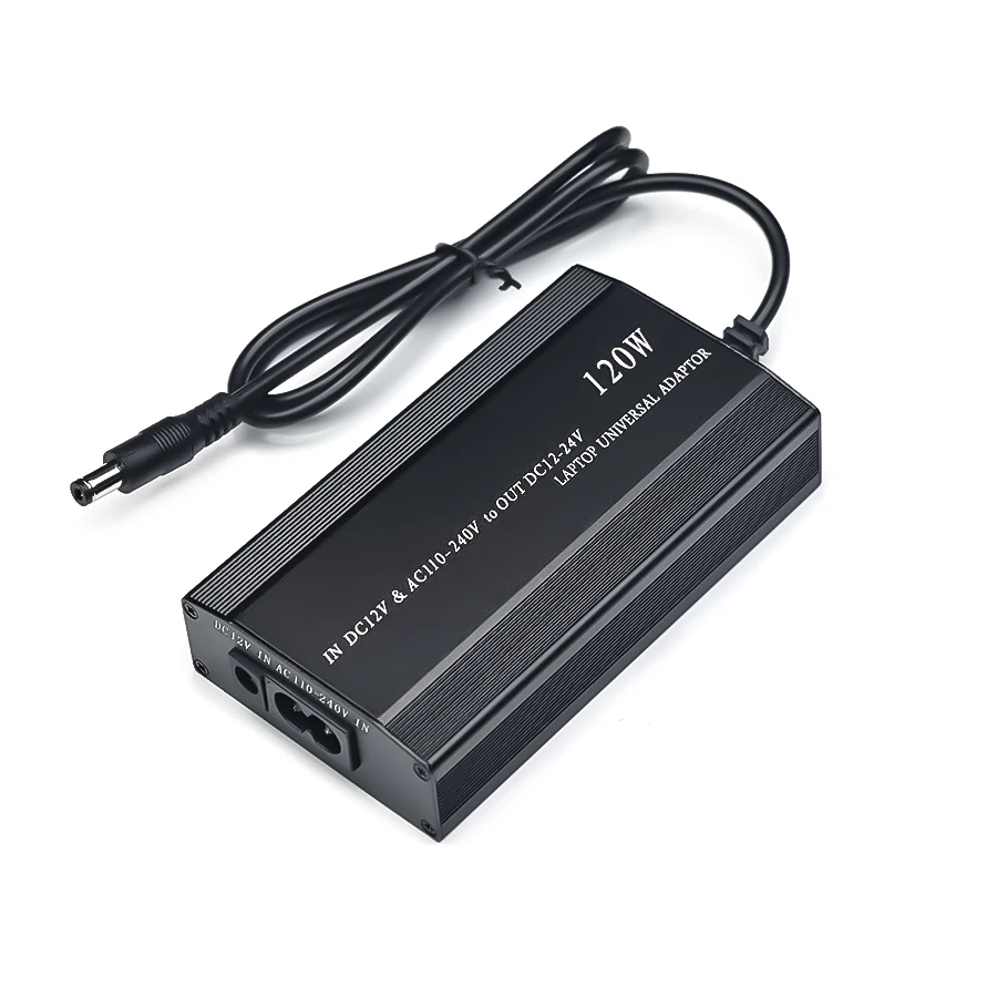 Cargador de coche ajustable, 120W, 220v, 110v a 12V, 15V, 16V, 18V, 19V, 20V, 22V, 24V, adaptador de corriente Universal AC DC, suministro Usb para Notebook - imagen 3