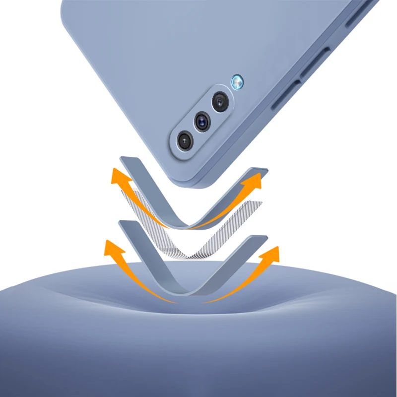 Funda bonita de silicona líquida cuadrada Original para Samsung Galaxy A30S A50 A50S, fundas traseras de protección de cámara A 50 30 S SamsungA50 - imagen 3