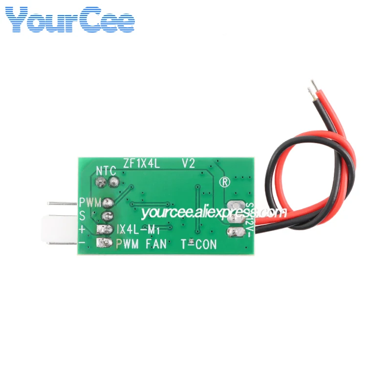 5 uds/1 unidad 1 canal DC12V PWM 4 cables controlador regulador de velocidad del ventilador interruptor de Control de temperatura del ordenador CPU ventilador enfriador alarma STK - imagen 5