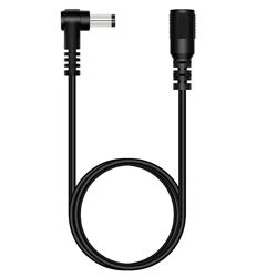 Cable alargador CC 5,5 x 2,1 mm macho-hembra en ángulo recto