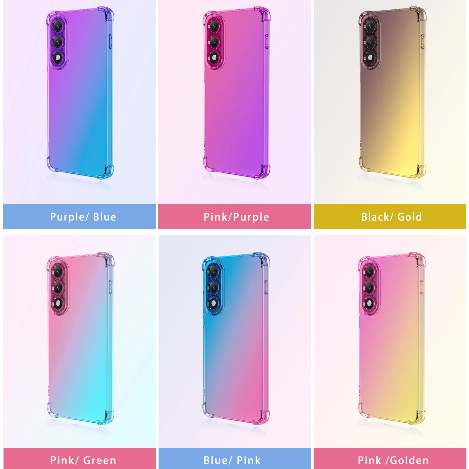 Funda de TPU con gradiente a prueba de golpes de cuatro esquinas para OnePlus Nord 5 CE 5 CE5 5G, funda protectora con marco, Fundas Coque Capa - imagen 2