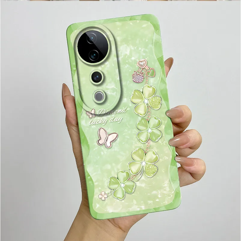 Para Vivo V40 Pro 5G funda de teléfono moda estilo estético suave silicona líquida a prueba de golpes Fundas protectoras traseras antideslizantes - imagen 3