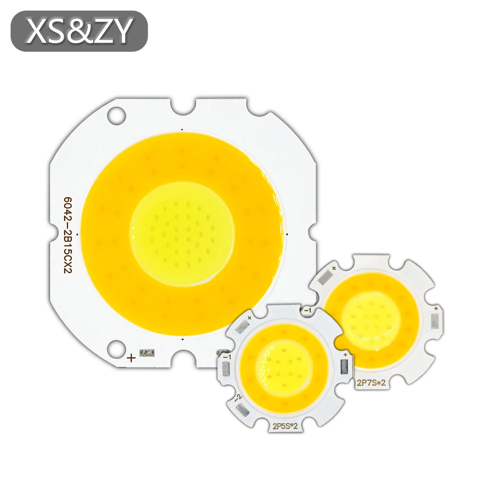 Chip LED de alto brillo, 10W, 14W, 20W, 30W, doble Color, blanco frío y cálido, fuente de luz COB, foco Circular, lámpara de tubo, iluminación interior