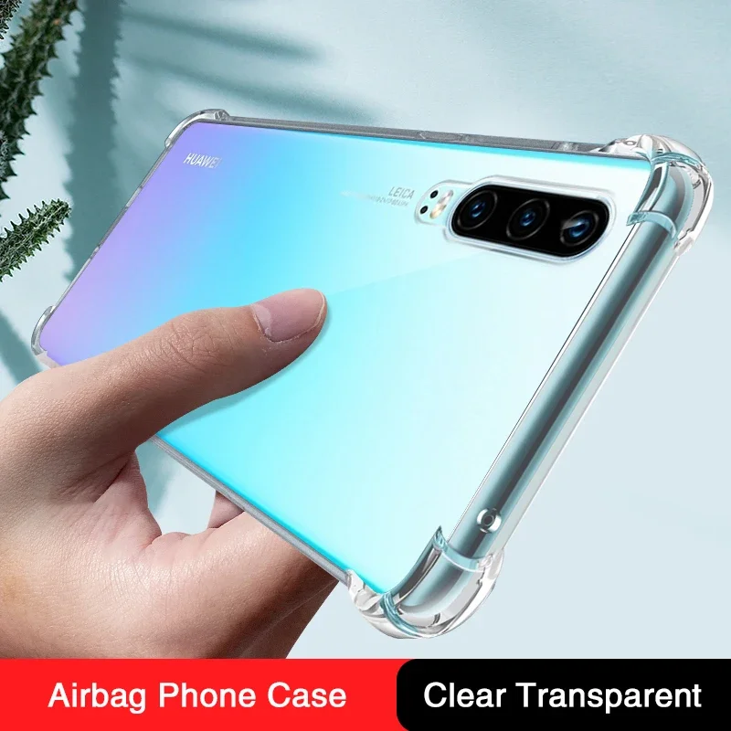 Funda de teléfono Airbag para Huawei P30 Pro Lite, P30Pro, P30Lite, nueva edición, silicona transparente suave, protección de cámara, cubierta trasera delgada - imagen 2