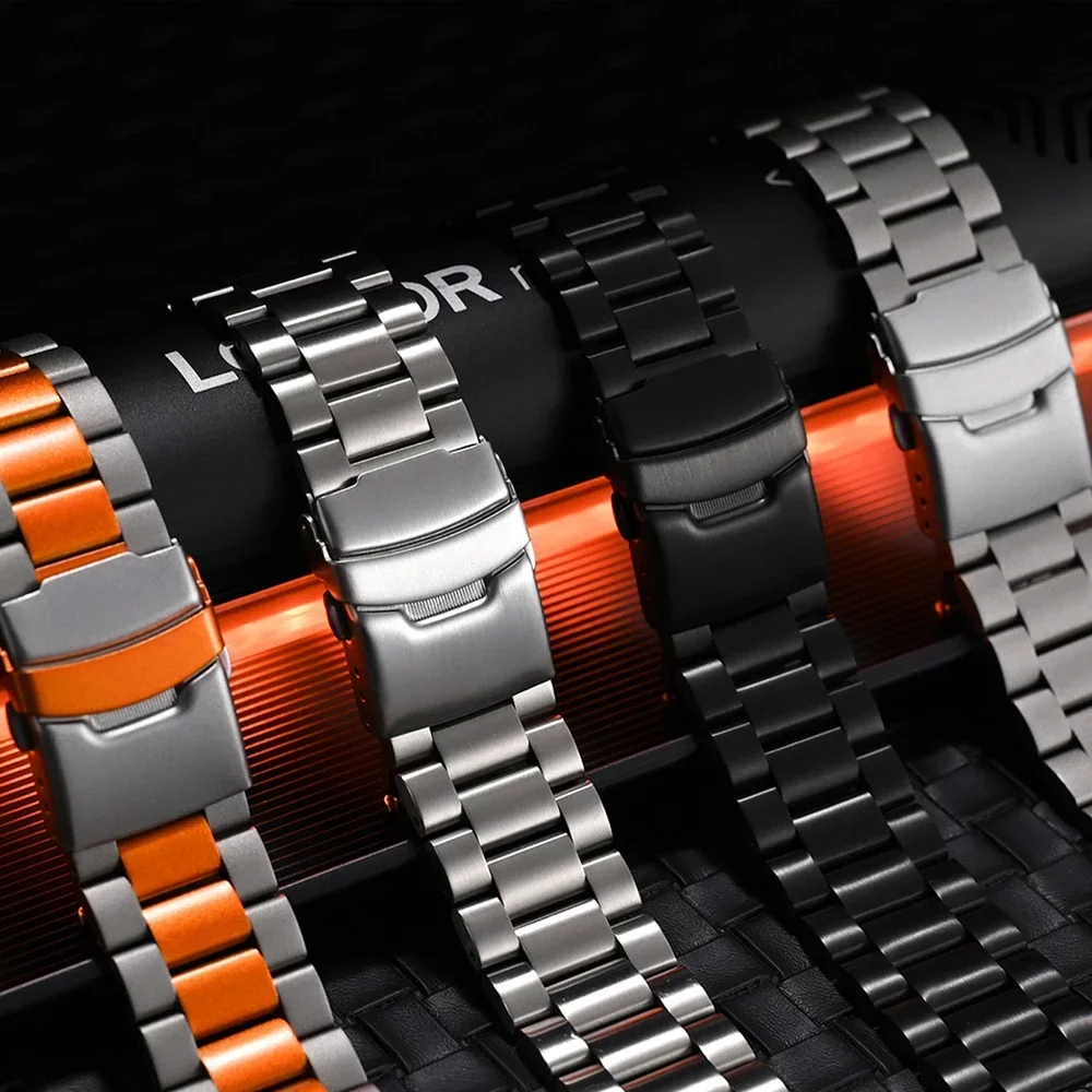 Correa de acero inoxidable para Samsung Galaxy Watch 7 Ultra 47mm sin huecos Correa de hombre para Galaxy Watch 47mm pulsera de Metal de lujo Correa - imagen 4