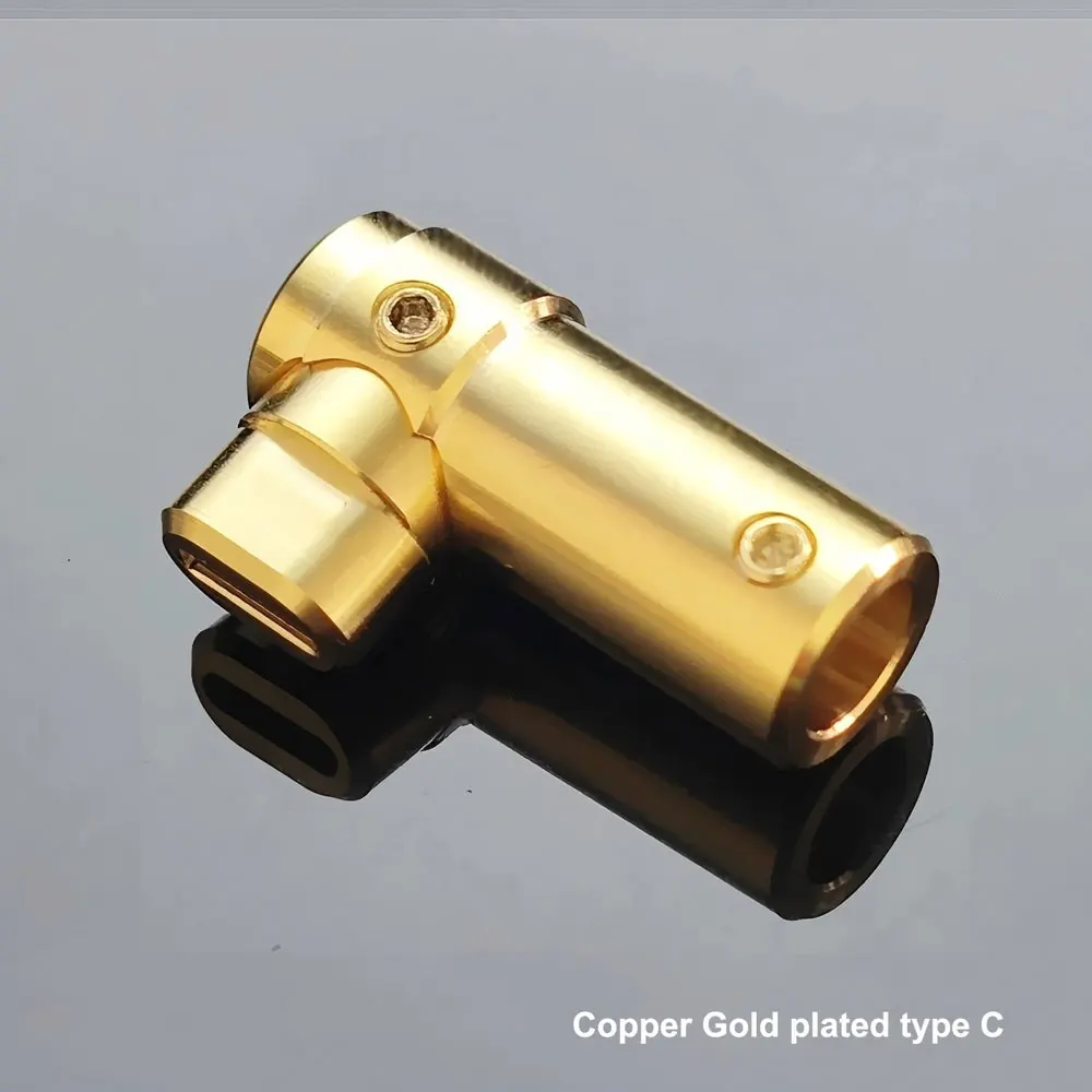 Carcasa de conector de Metal tipo C en ángulo, accesorios de Cable de datos DIY, enchufe de Metal tipo C de carga rápida Android de cobre para Cable de datos DIY - imagen 3