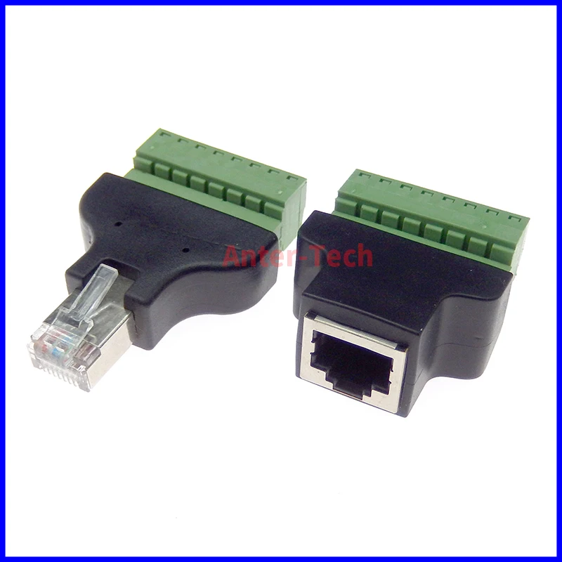 Adaptador Terminal Tornillo RJ45 Alta Calidad Conector Hembra 8 Pines Divisor RJ45 CCTV DVR ACCESORIOS CCTV 1 Ud - Vista principal del producto