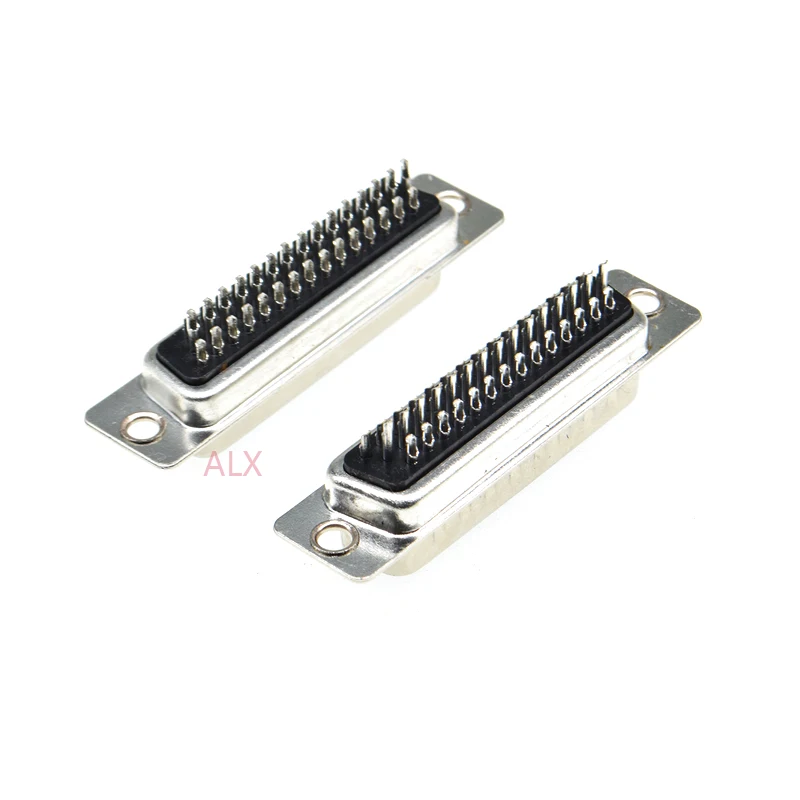 2 uds DB44 hembra macho montaje en PCB conector de puerto serie tipo soldadura conectores D-Sub adaptador de conector de 44 pines 3 filas 44 pines 44p - imagen 2