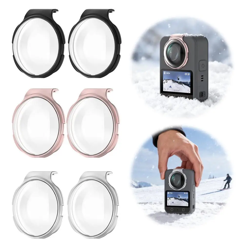 Protector de lente de vidrio óptico HD, tapa protectora de lente antiarañazos, cubierta protectora para accesorios de cámara dji Osmo 360, 2 uds. - imagen 5