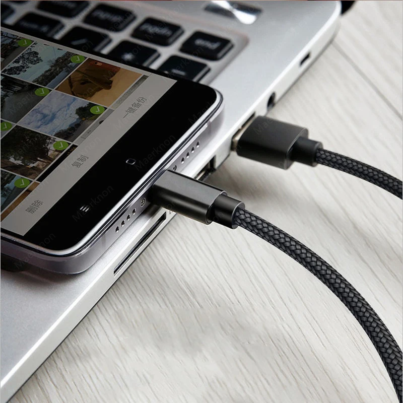 Cable Micro USB 2.4A de carga rápida, cargador Microusb trenzado de nailon, Cable de datos para Samsung, Xiaomi, Huawei, teléfono Android, Micro Cable USB - imagen 4