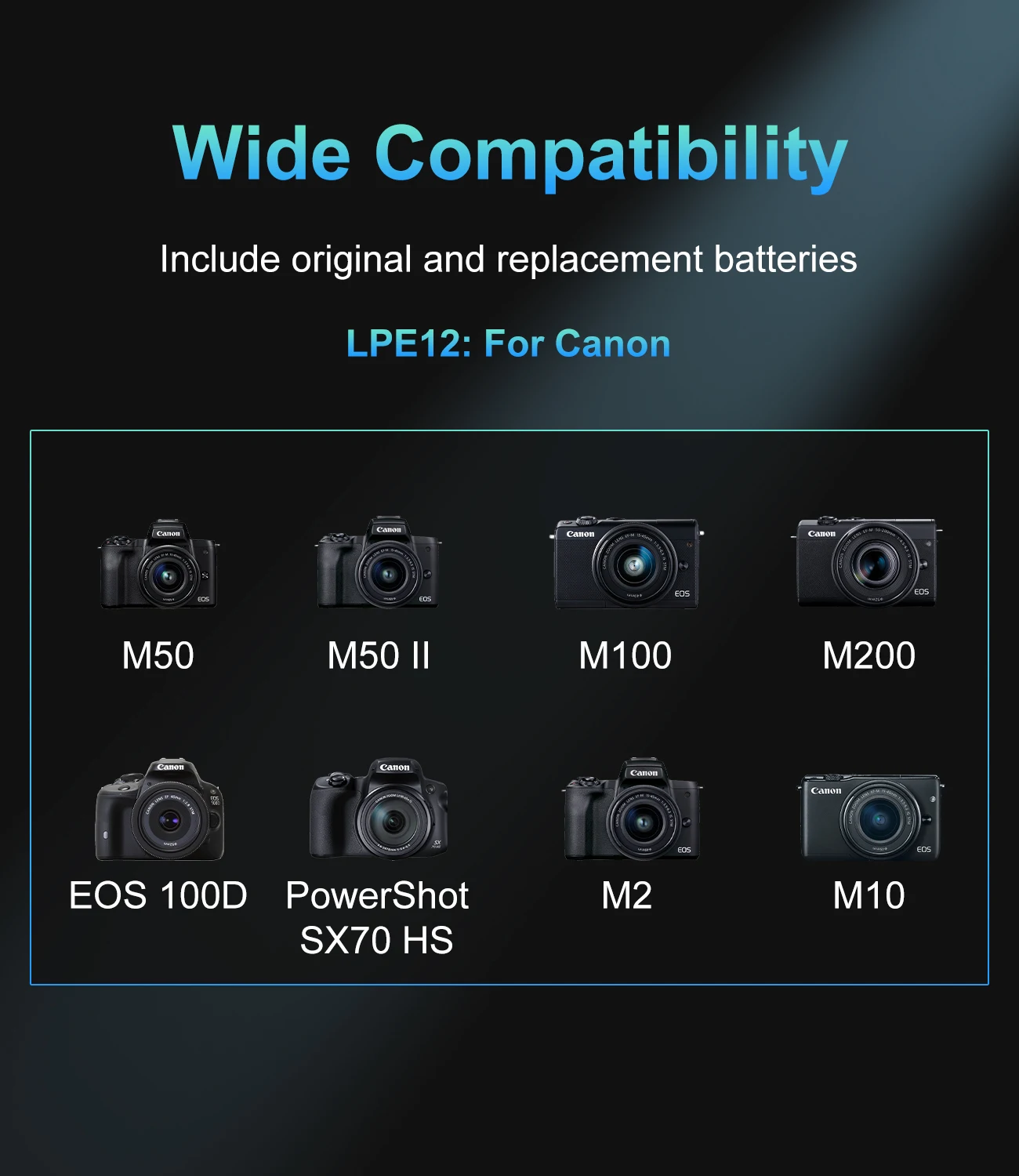 Cargador de doble ranura PD de 18W para LP-E12, pantalla digital inteligente, para Canon M, M2, M10, M50, M50 Mark II, M200, M100, SL1, SX70 HS - imagen 4