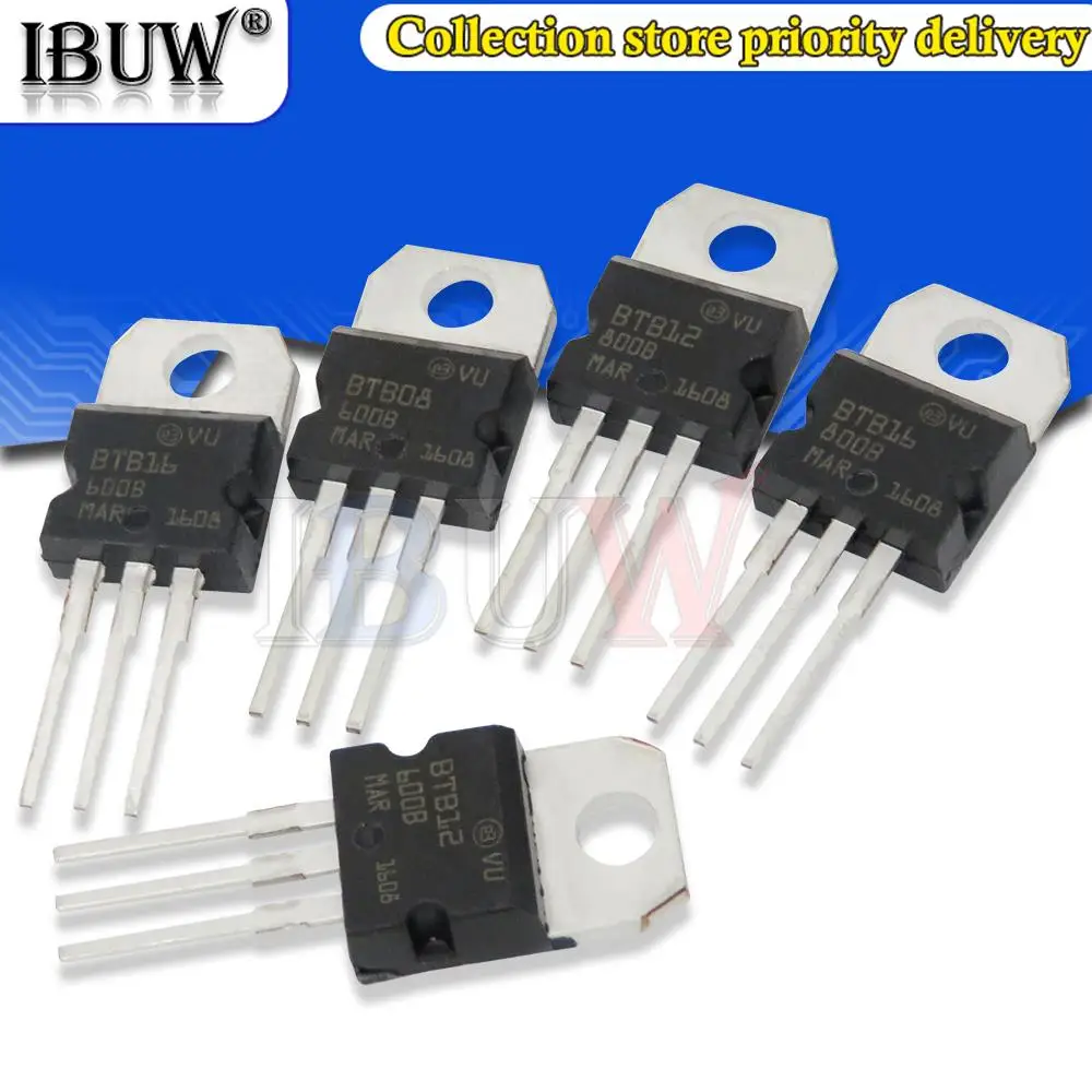Piezas de 10 BTB16-600B a-220 BTB16-600, TO220, BTB08-600B, BTB08-600, BTB12-600B, BTB12-600, BTB06-600B, BTB06-600