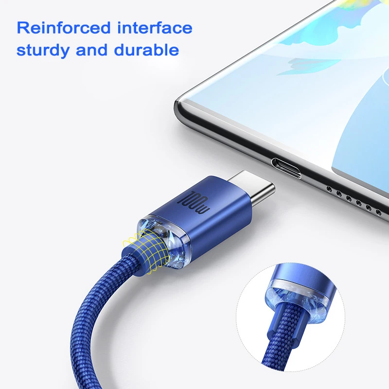 Cable de datos de carga rápida USB tipo C, 120W, 6A, para Samsung S23, S22, Xiaomi 13, Redmi, Huawei P40, cargador de teléfono, Cable de transferencia de datos USB C - imagen 3