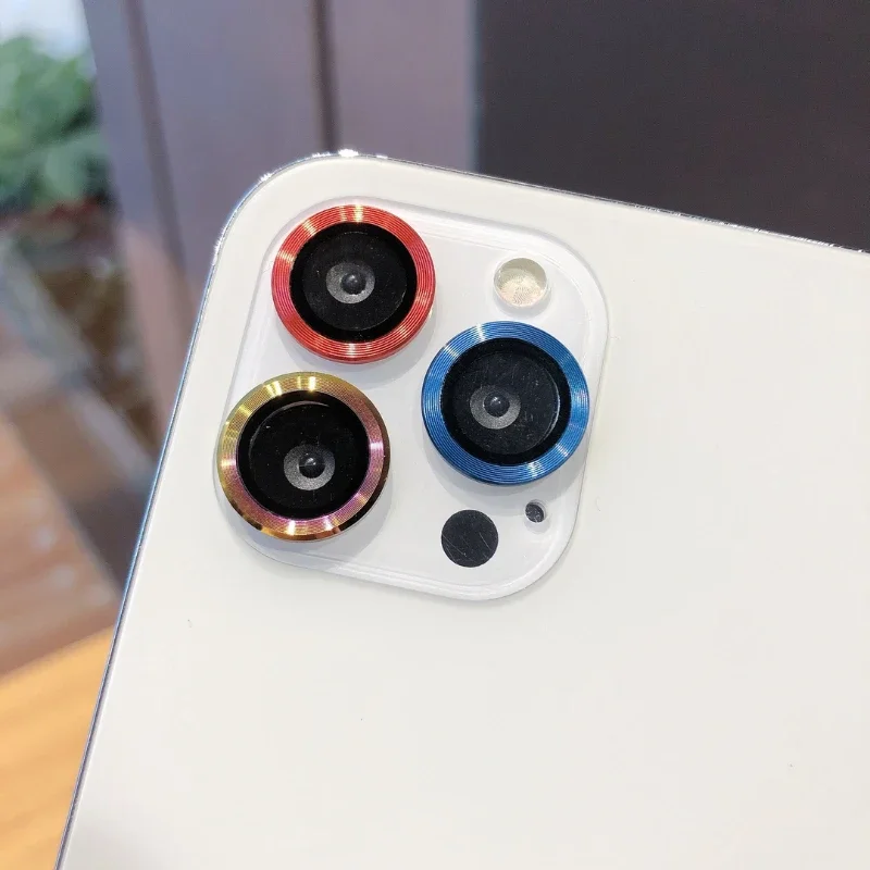 Vidrio de lente Ling de Metal azul para IPhone 17 Air 14 15 16 17 Pro Max, Protector de cámara de aleación, tapa de película de lente trasera con posicionador - imagen 5