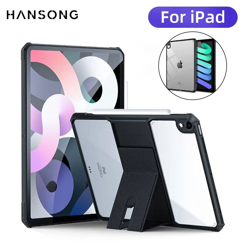 Funda transparente para tableta iPad Pro 11 10th 10,2 7/8/9th 9,7 5/6th 2022 2020 Air 4/5 10,9 mini 45 6, funda ultrafina con soporte - imagen 2