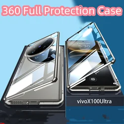 Funda magnética 360° para VIVO X100 Ultra de metal y vidrio templado