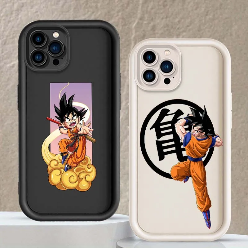 Cartoon Funny D-Dragon Balls Goku For Apple iPhone 17 16 15 14 13 12 11 Plus Pro Max Eye Ladder Phone Case Cover