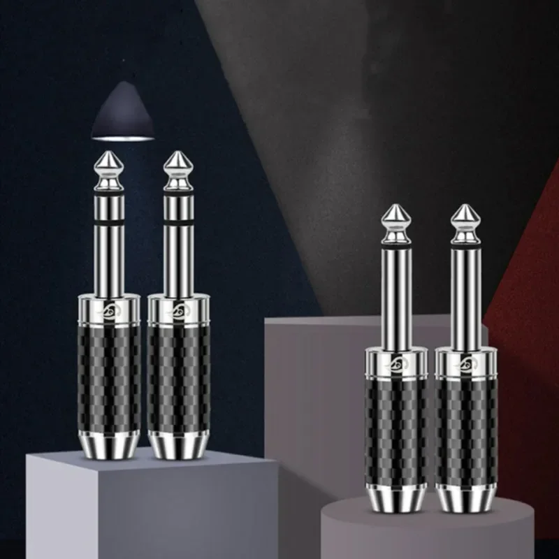 Adaptador de Audio para audiófilos, amplificador de auriculares, mezclador de micrófono AUX 6,35 Mono Jack 2/3, 6,3mm, macho, 6,5 polos - imagen 2