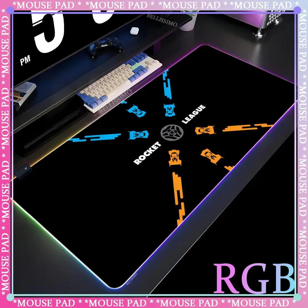 Alfombrillas para juegos Rocket League, alfombrilla para ratón RGB, alfombrilla Mauma para ratón de ordenador, alfombrilla para ratón, alfombra de oficina de Anime, aparatos de escritorio, accesorios para oficinas - imagen 3