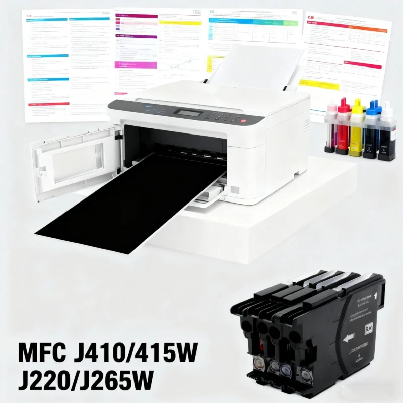 2 juegos compatibles con cartucho de tinta brother LC975 LC39 LC985 para MFC-J410/415W/J220/J265W DCP-J125/J315W/J515W