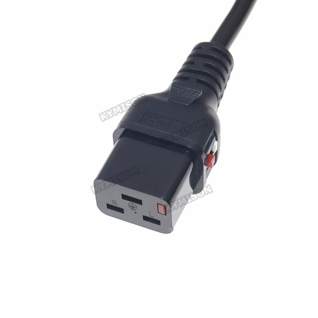 Servidor UPS PDU IEC320, enchufe Schuko europeo de la UE a bloqueo C19, extensión de conector de plomo de 16A, 250V, Cable de alimentación de CA, 3G, 1,5mm - imagen 3