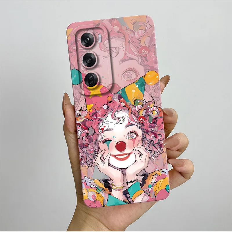Funda de teléfono con protección de cámara para OPPO Reno12 Reno 12 Pro 12Pro 5G, funda trasera suave de silicona líquida Global con hermosas flores - imagen 4
