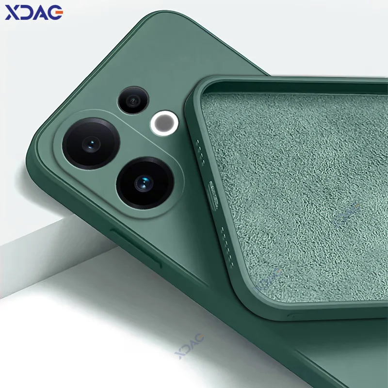 Fundas de lujo para teléfonos móviles VIVO S30 5G, protección de cámara VIVOS30, fundas suaves de moda, funda cuadrada de armadura de silicona líquida - imagen 2