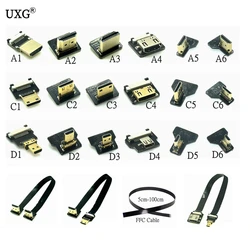 Cable FFC Raspberry Pi 4 MicroHDMI a HDMI Mini Hembra 90°