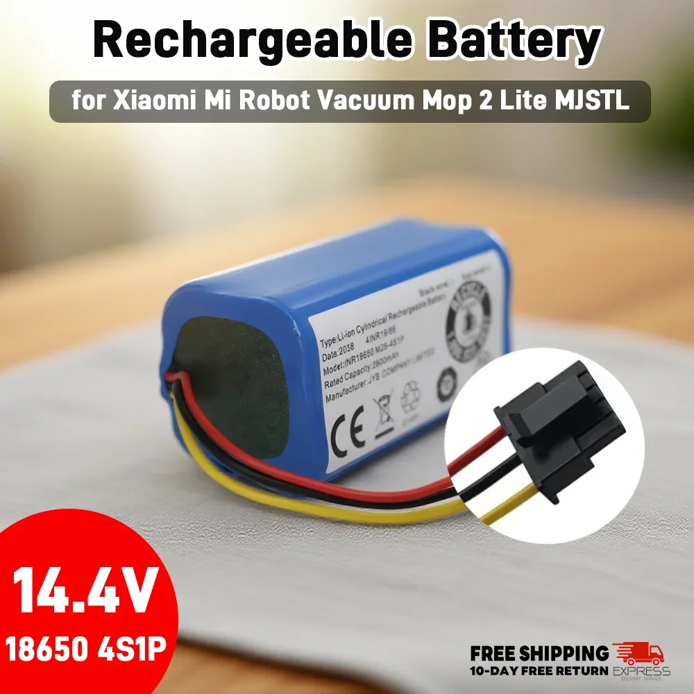 Batería de 14,4 V/14,8 V 2600mAh para aspiradora Xiaomi Mi Home 3C edición mejorada/Mi Robot aspirador 2 Lite/C103/E10C batería - imagen 3