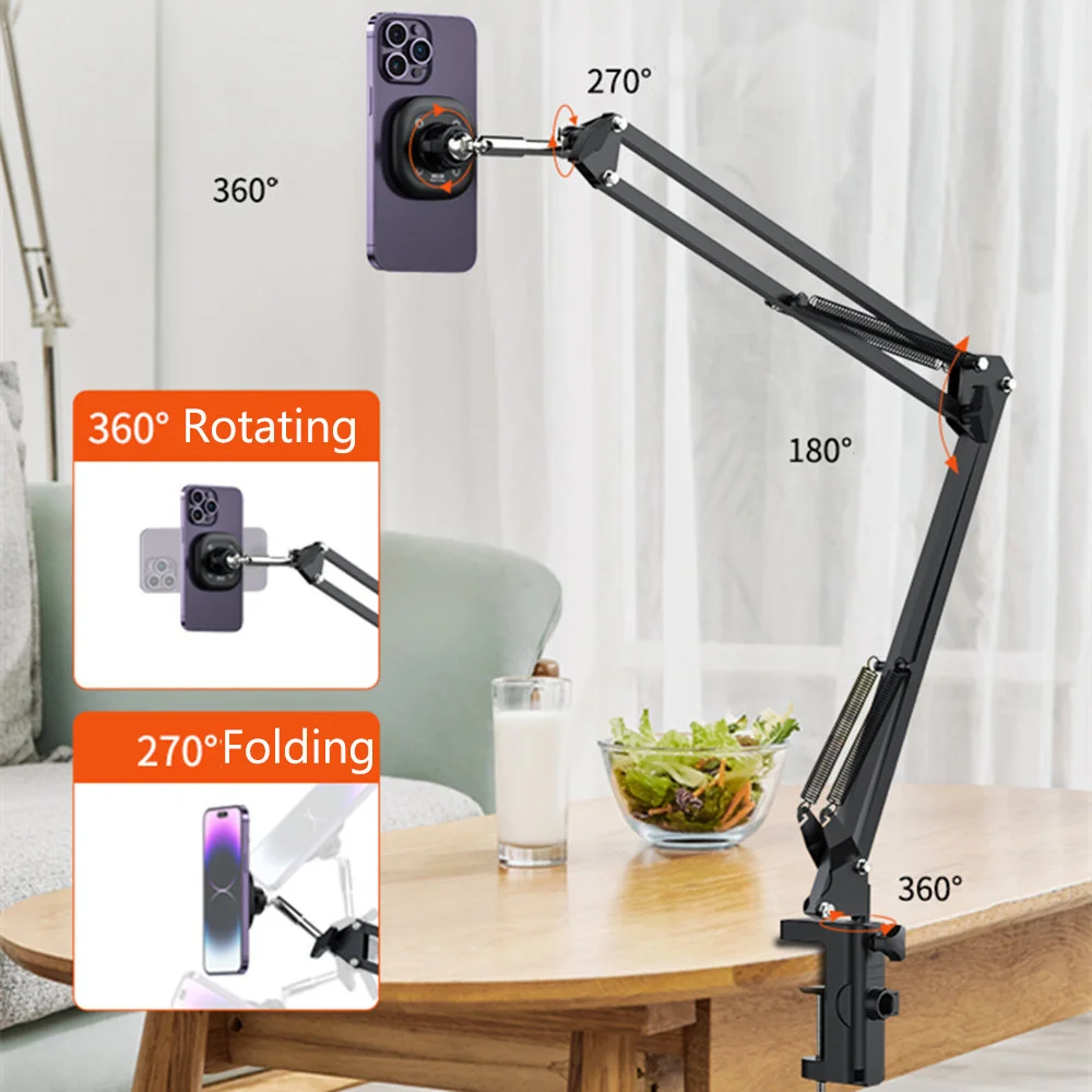 VRIG-soporte magnético para teléfono y tableta, brazo largo giratorio de 360 grados, para cama de escritorio, para Xiaomi, Iphone y Ipad - imagen 2