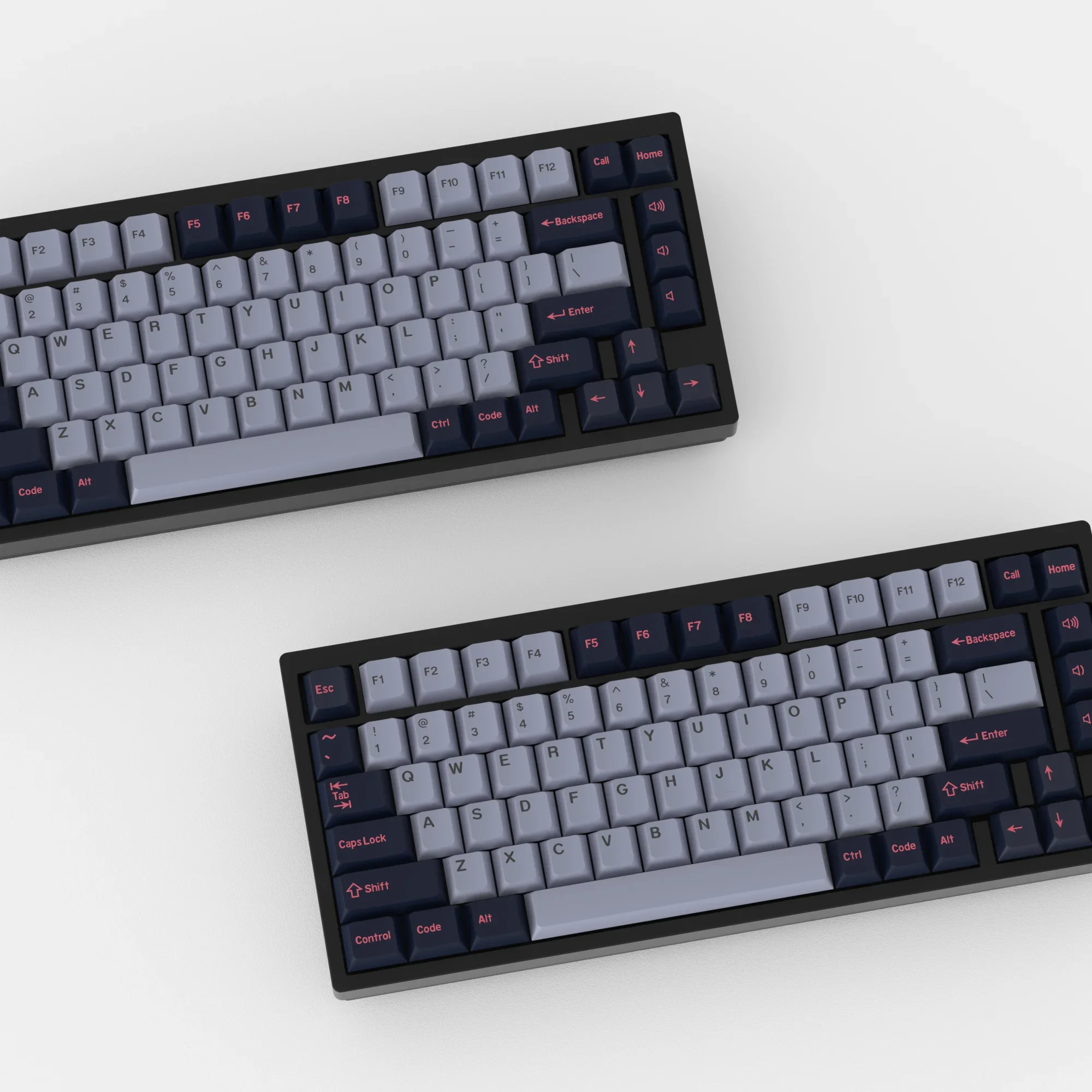 KBDiy-teclas PBT 8008 de 174 teclas, perfil de cereza, doble disparo, teclas ISO personalizadas para teclado mecánico Gaming7U para aula F87 F108 - imagen 5