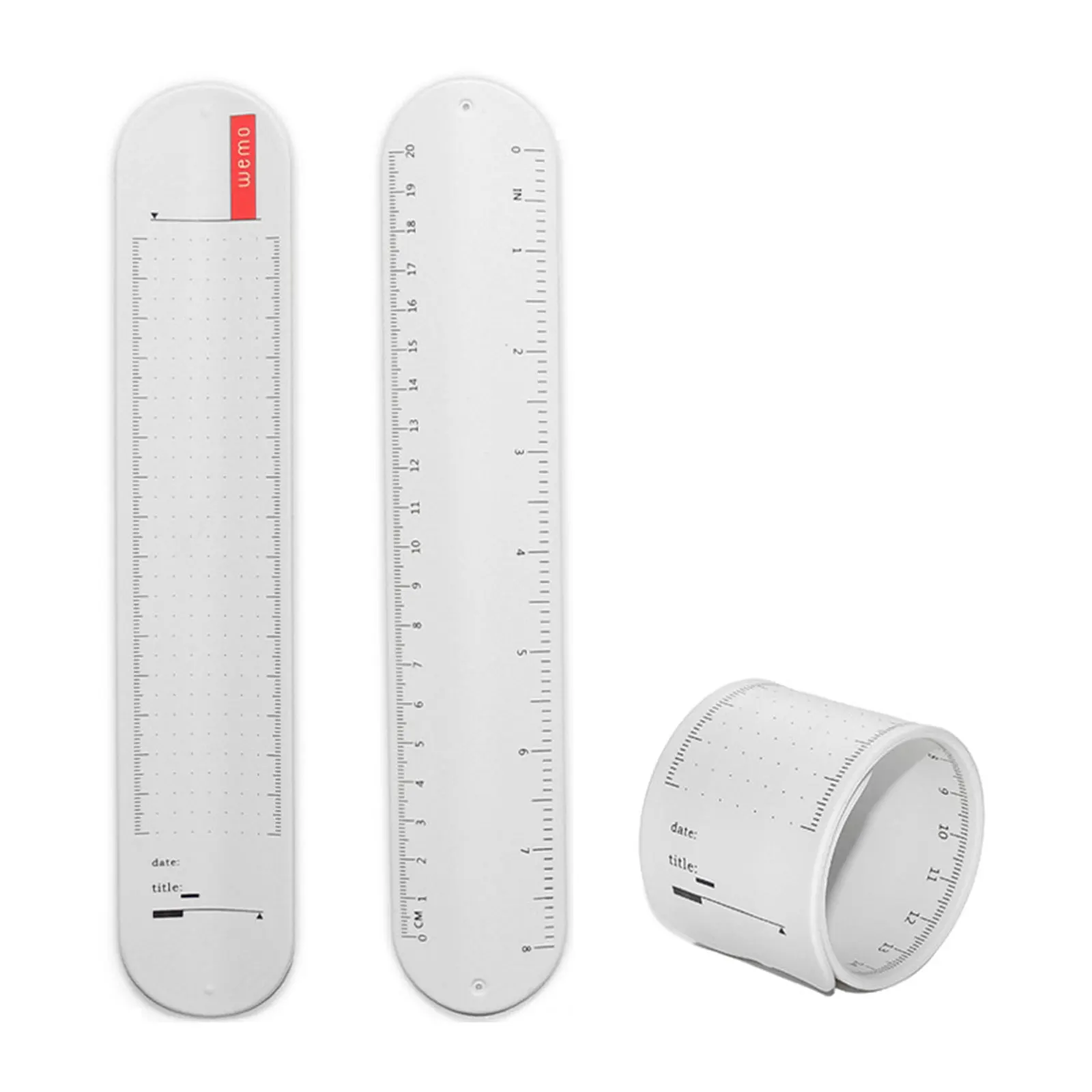 Muñequera de silicona para estudiantes, muñequera de bolsillo para escribir, reutilizable, borrable, con escala, para niños y adultos - imagen 4