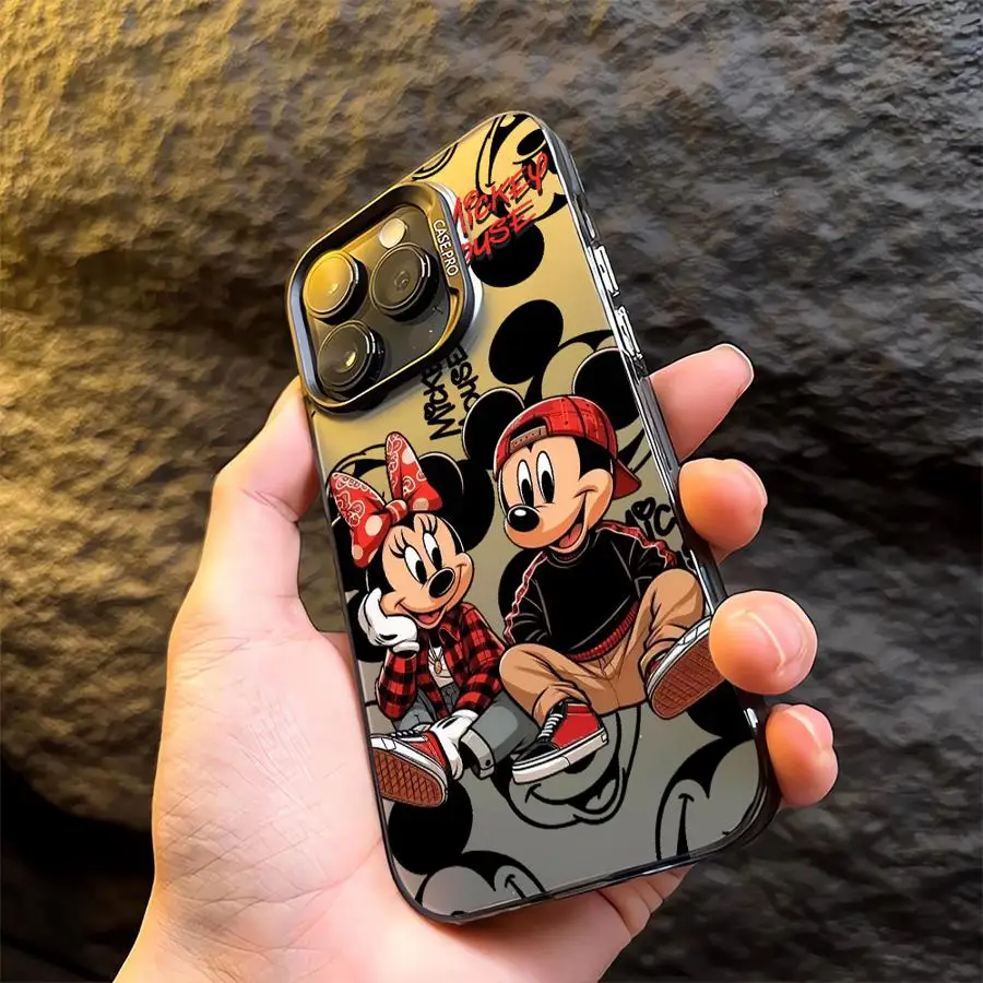 Funda de teléfono genial de Mickey Minnie Mouse de Disney para iPhone 12 Pro 16 15 Plus XR 13 XS Max 14 Pro X 11 Pro Max 11 Pro TPU cubierta suave - imagen 4