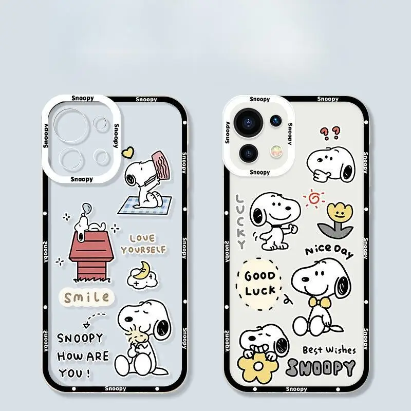 Bonita funda de teléfono Snoopy para Iphone 17 16 15 Pro Max 11 12 13 14 Pro Max 16 14 Plus 12 13 Mini 17 Pro, funda suave transparente - imagen 5