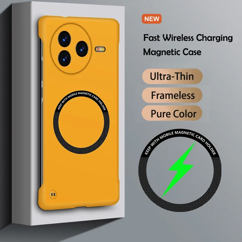 Funda de teléfono de Color sólido sin marco magnética ultradelgada de lujo para Xiaomi Poco F7 Ultra Pro cubierta a prueba de golpes - imagen 2