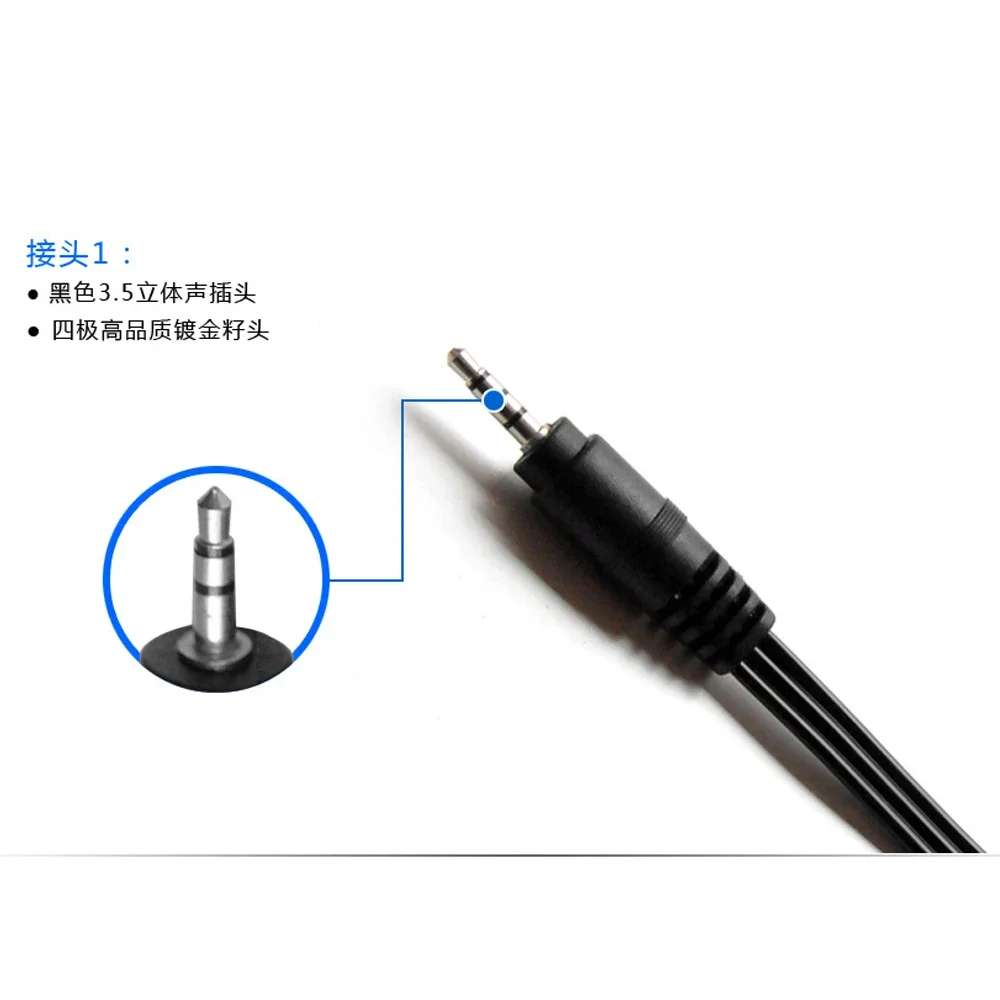 4 polos 3,5 Jack 3,5mm 3,5mm macho a 3RCA macho Cable de Audio y vídeo 5 pies 1,5 m 3 RCA AV Cable para DVD CD ordenador sonido altavoz coche - imagen 4