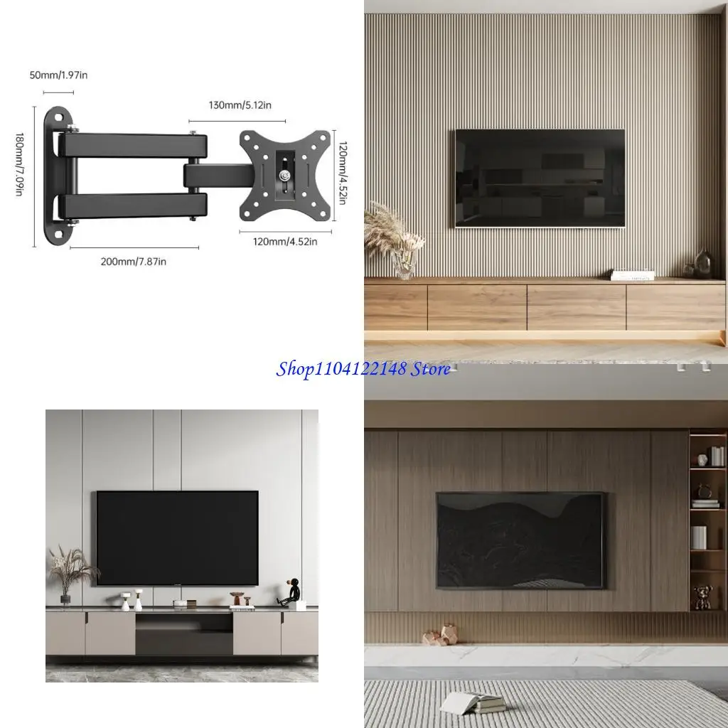 P9FA Plazo brazo pantalla montado en pared versestrilado para pantallas 10-32 pulgadas con inclinación ajustable