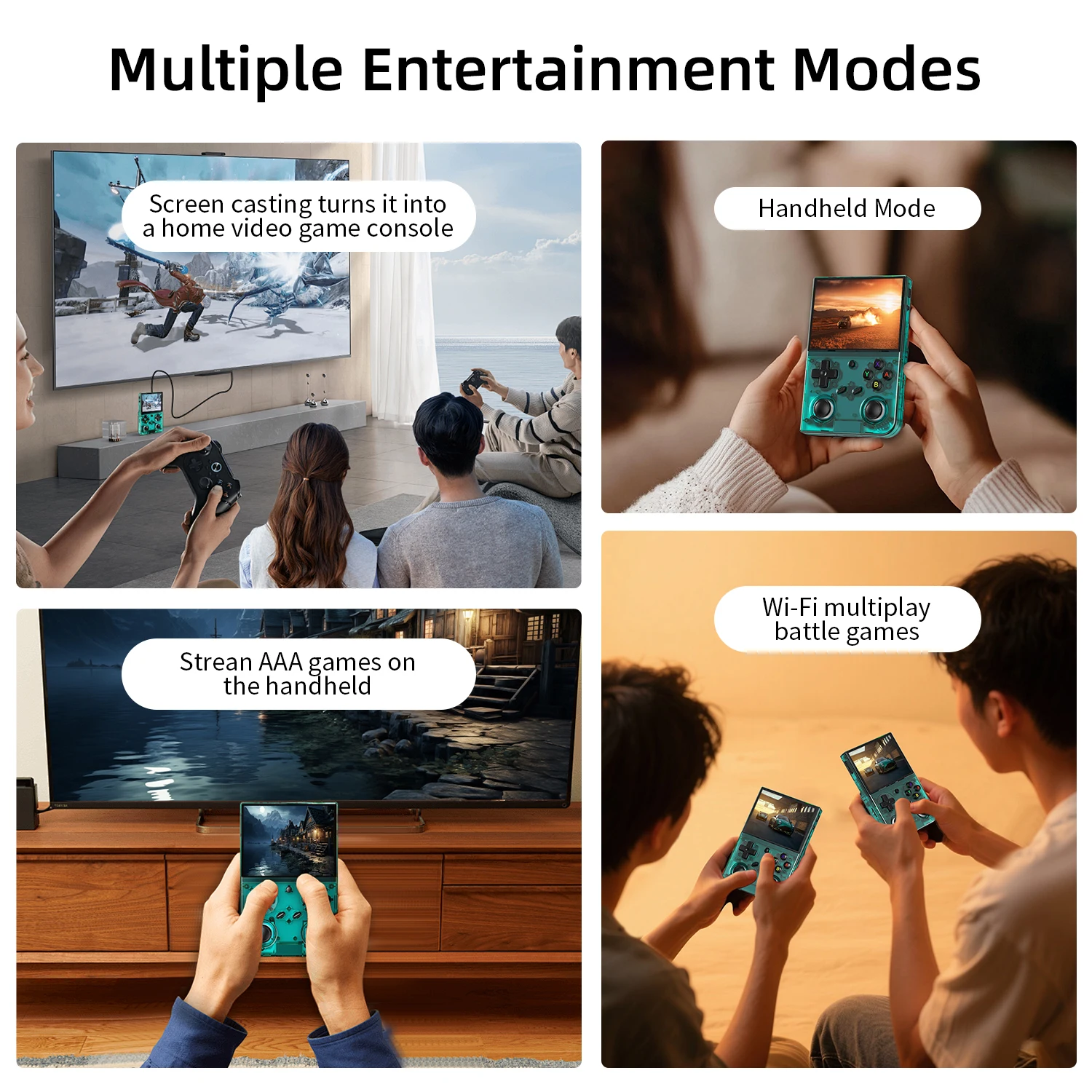 Consola de juegos portátil Retro Anbernic RG 35XXPro, pantalla IPS de 3,5 ", Linux, 64 bits, 3200mAh, reproductor de juegos, compatible con transmisión WiFi RixelHK - imagen 4