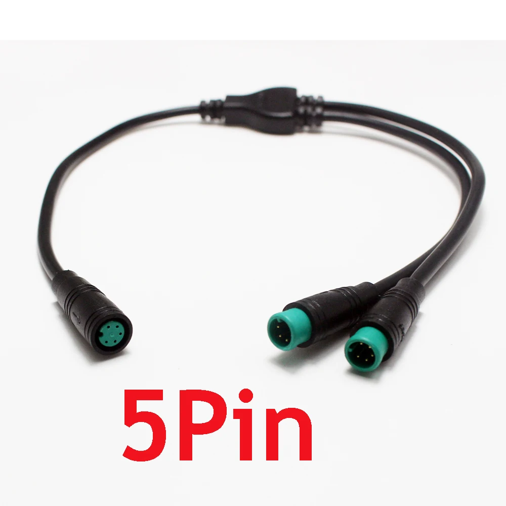 1 Uds M8 Y Cable divisor de bicicleta eléctrica 2 pines 3 pines 4 pines 5 pines 6 pines 1 hembra a 2 macho enchufe de bicicleta eléctrica para Sensor de señal de freno de Scooter - imagen 5
