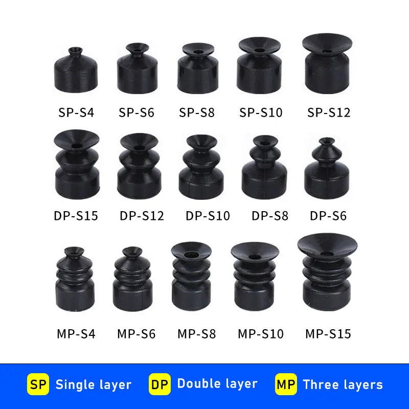 Manipulador de ventosa de vacío de cabeza grande, boquilla de succión fuerte de silicona Industrial SP de una sola capa, Accesorios Neumáticos - imagen 5