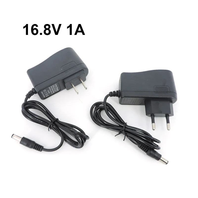 Cargador adaptador de pared AC DC de batería de iones de litio de 16,8 V 1A para destornillador 14,4 V 4 series 18650 batería de litio 5,5*2,5mm - imagen 2