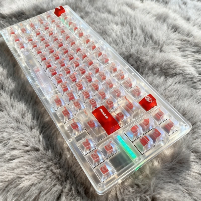 Caja de teclado con módulo PCB Wooting80HE, opción translúcida blanca y negra, carcasa protectora de teclado de repuesto - imagen 2