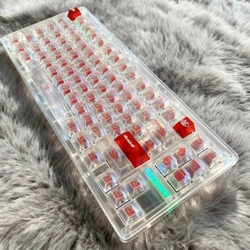 Carcasa Translúcida para Wooting80HE con Módulo PCB – Blanco o Negro