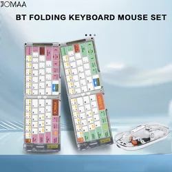 Combo Teclado y Ratón Jomaa Inalámbrico Bluetooth 2,4G Plegable Silencioso