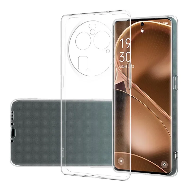 Funda de teléfono transparente para OPPO Find X6 Pro X6Pro 5G Carcasas silicona transparente suave TPU protección de cámara funda trasera fina Original - imagen 5