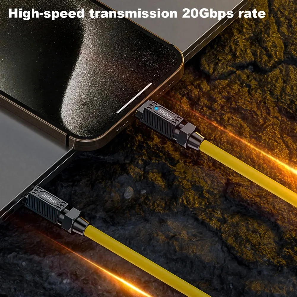 USB C Cable Portable Data Cord 140W Power Delivery Cable Fasting Charging Data Transmission Cable 8K Audio Video Cord - imagen 4