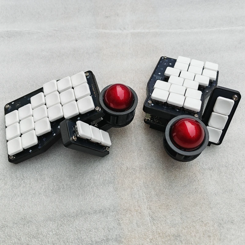 Nuevos puentes/crujos teclado dividido inalámbrico 3x 5/3x6 perfil bajo Kailh Choc V1/V2 Trackball Kit de teclado para juegos Teclados Hotswap - imagen 5